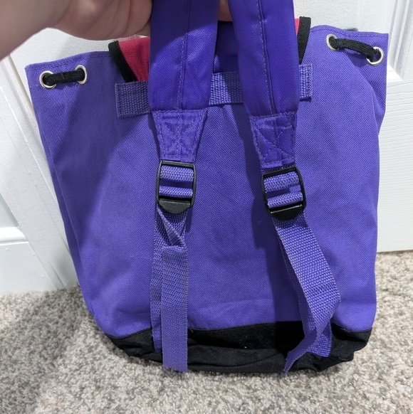 Vintage Walt Disney World Kids Canvas Purple Minnie Mouse Mini Bookbag - Picture 6 of 12